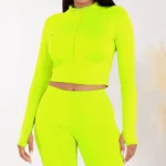 Compleu casual fitness Olga galben neon