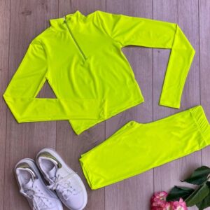 Compleu casual fitness Olga galben neon