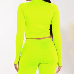 Compleu casual fitness Olga galben neon