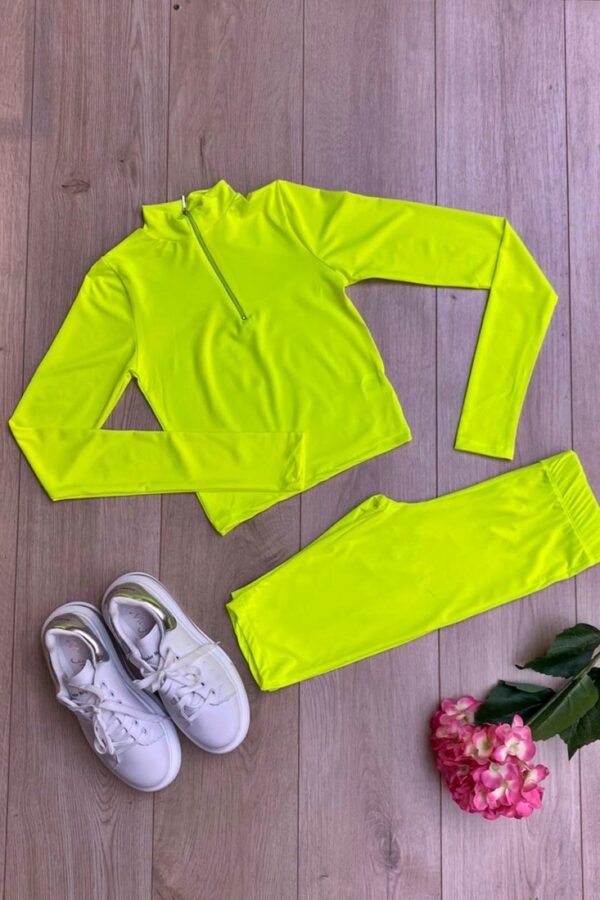 Compleu casual fitness Olga galben neon