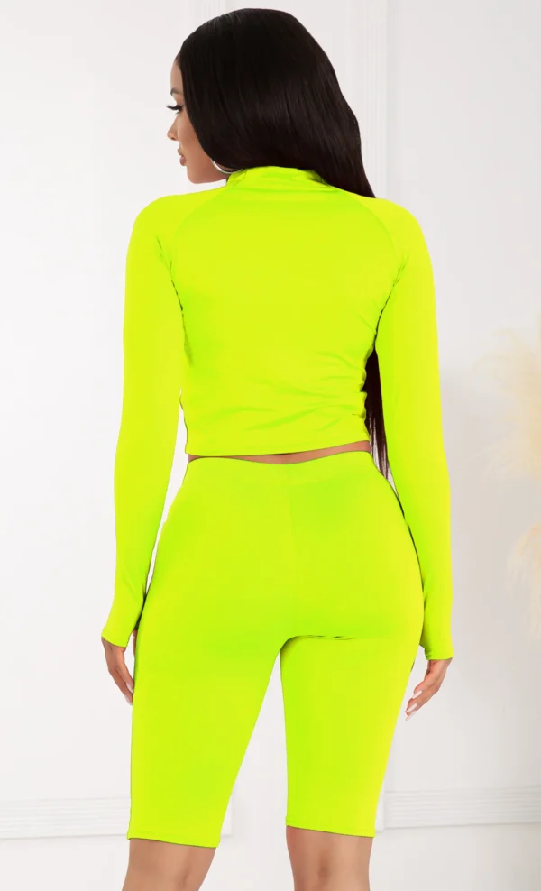Compleu casual fitness Olga galben neon