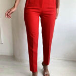 Pantaloni dama office Melinka rosu