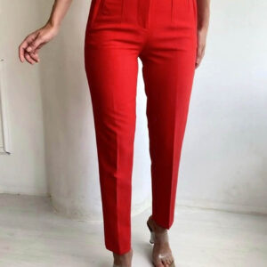 Pantaloni dama office Melinka rosu