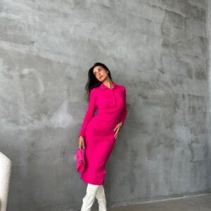 Rochie dama casual Carrie fucsia