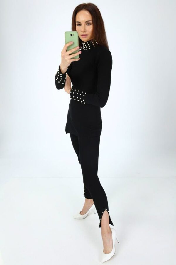 Compleu dama elegant cu perle Betty