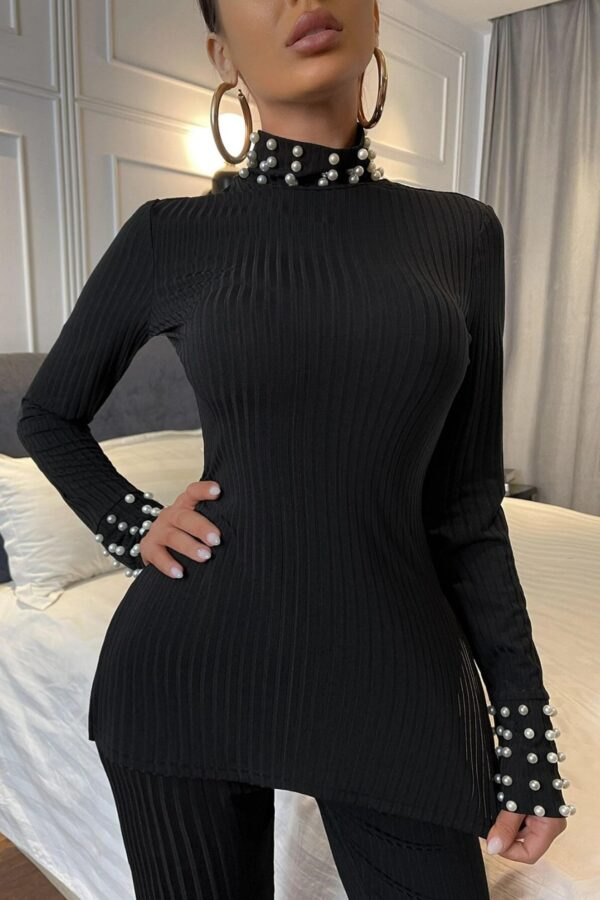 Compleu dama elegant cu perle Betty