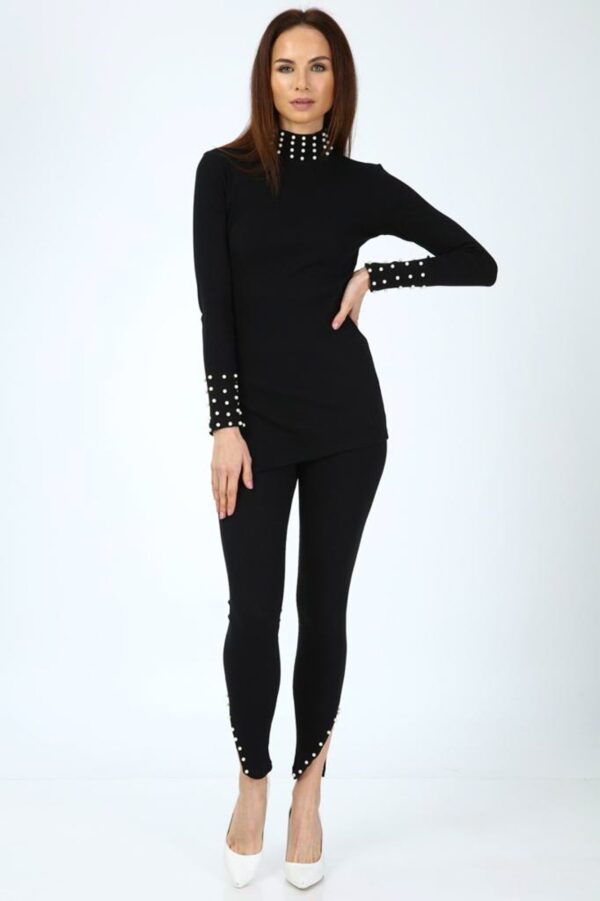 Compleu dama elegant cu perle Betty