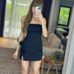 Rochie dama eleganta cu trandafiri Dolly negru