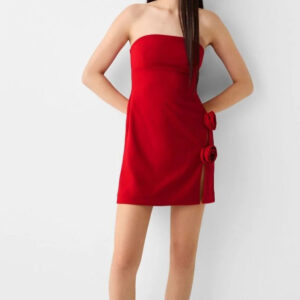 Rochie dama eleganta cu trandafiri Dolly rosu