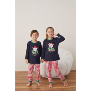 Pijama copii motive Craciun Santa Squad - imagine 2