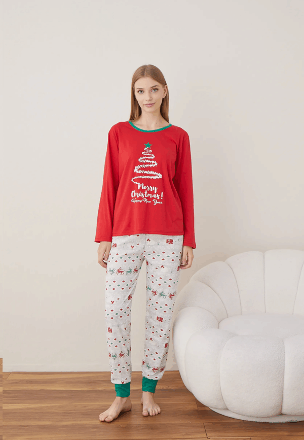 Pijama dama motive Craciun Merry Christmas