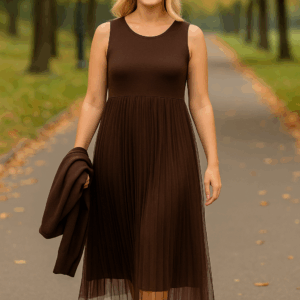 Compleu dama rochie voal Laura