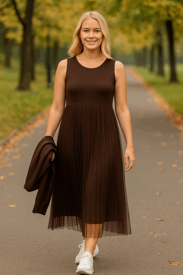 Compleu dama rochie voal Laura
