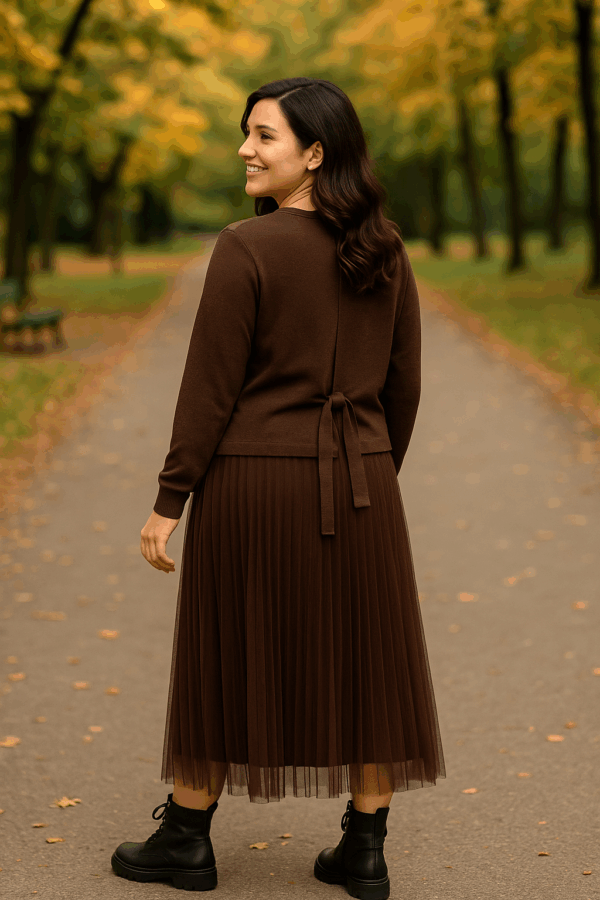 Compleu dama rochie voal Laura