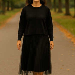 Compleu dama rochie voal Laura