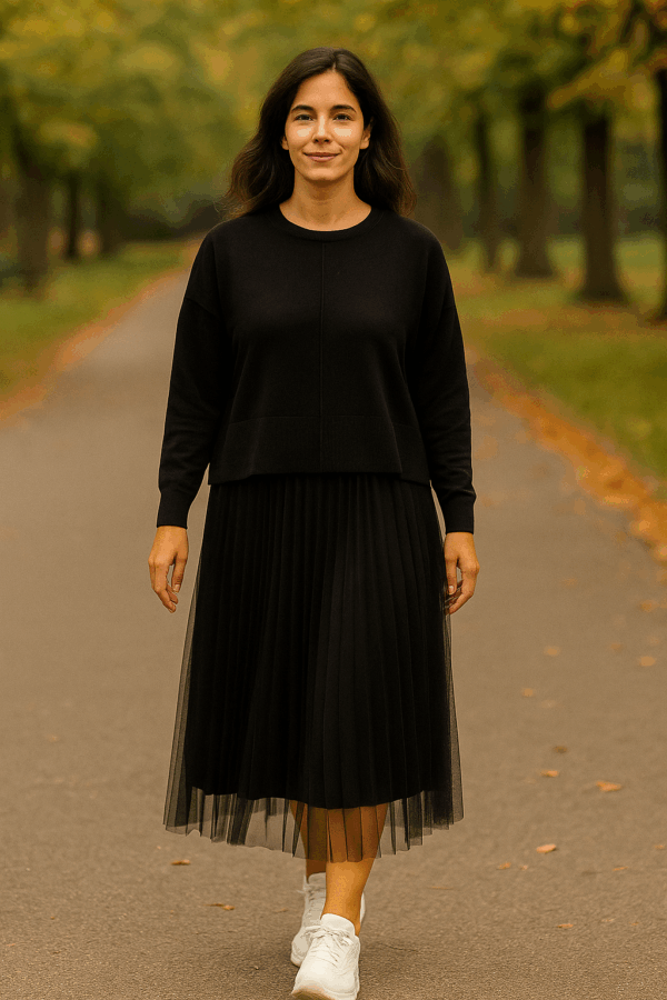 Compleu dama rochie voal Laura