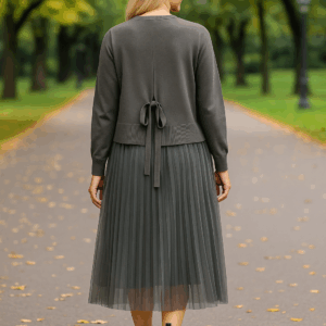 Compleu dama rochie voal Laura