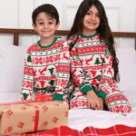Pijama copii motive Craciun Green