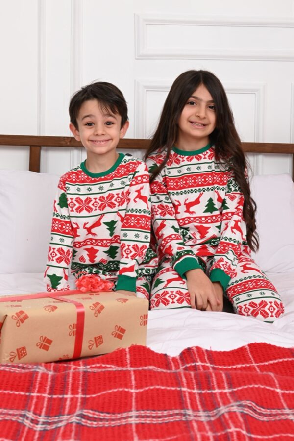 Pijama copii motive Craciun Green