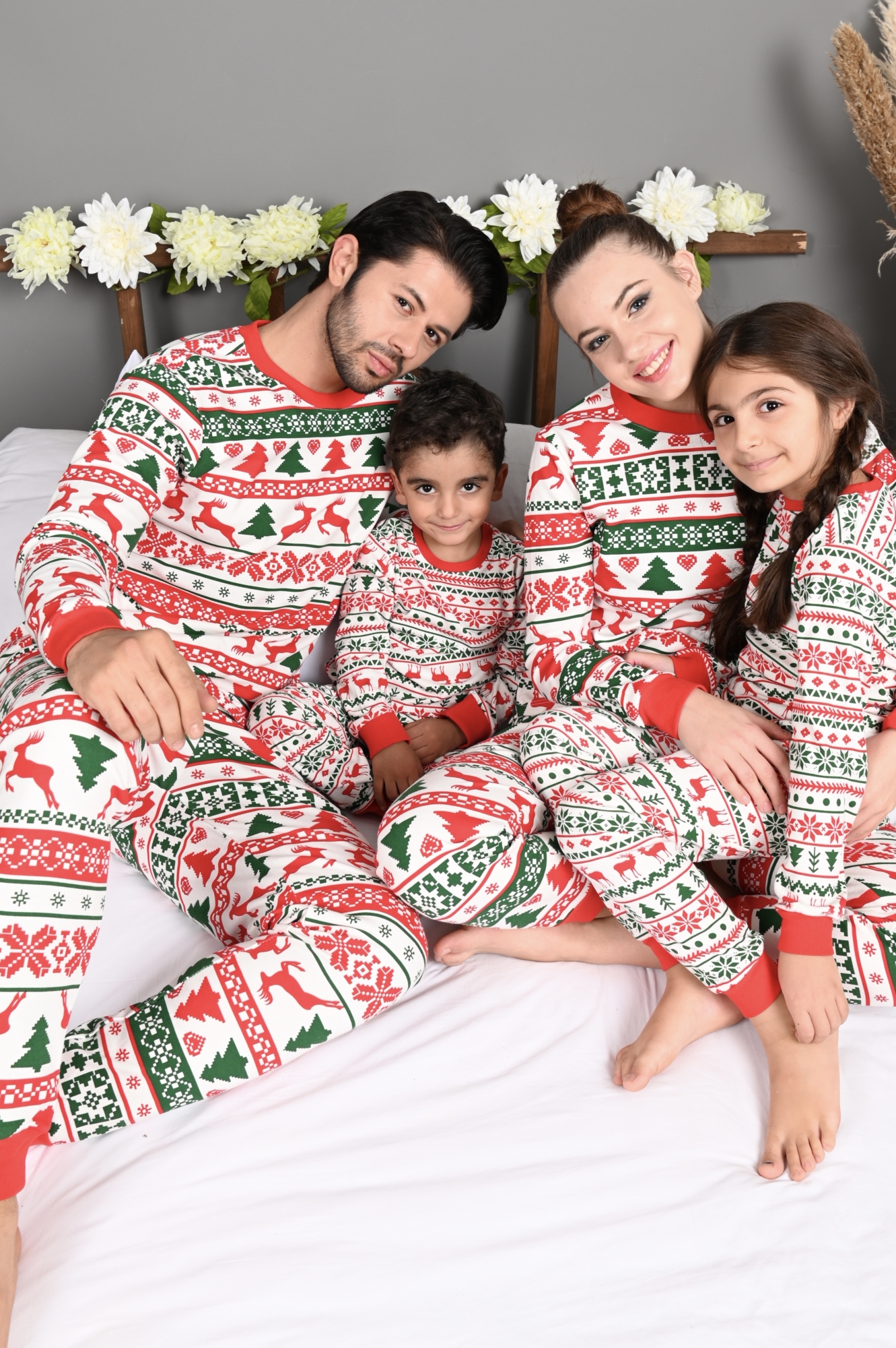 Pijama copii motive Craciun Green