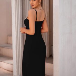 Rochie dama cu bretele subtiri Leny negru