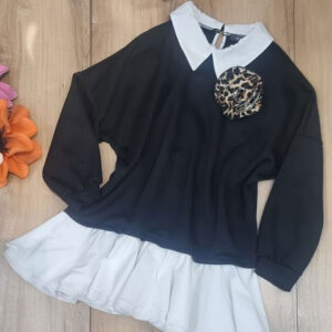 Rochie scurta cu volane albe Cassie