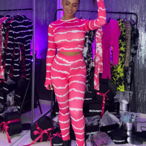 Compleu dama fitness Lines roz
