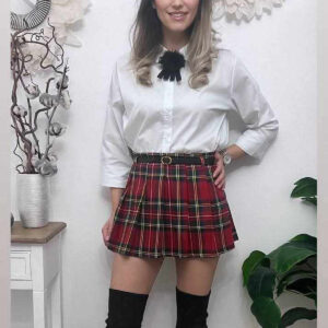 Fusta dama plisata carouri Gyna