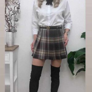 Fusta dama plisata carouri Gyna
