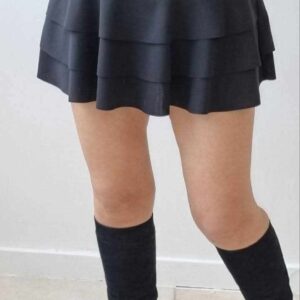 Fusta-pantalon plisee Zula negru