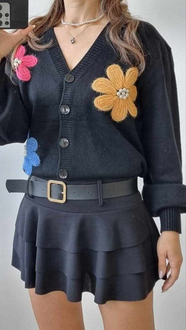 Fusta-pantalon plisee Zula negru