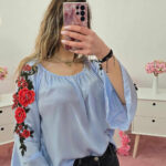 Bluza dama casual cu broderie Anna