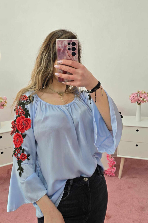 Bluza dama casual cu broderie Anna