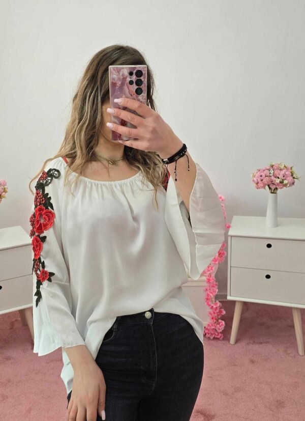 Bluza dama casual cu broderie Anna