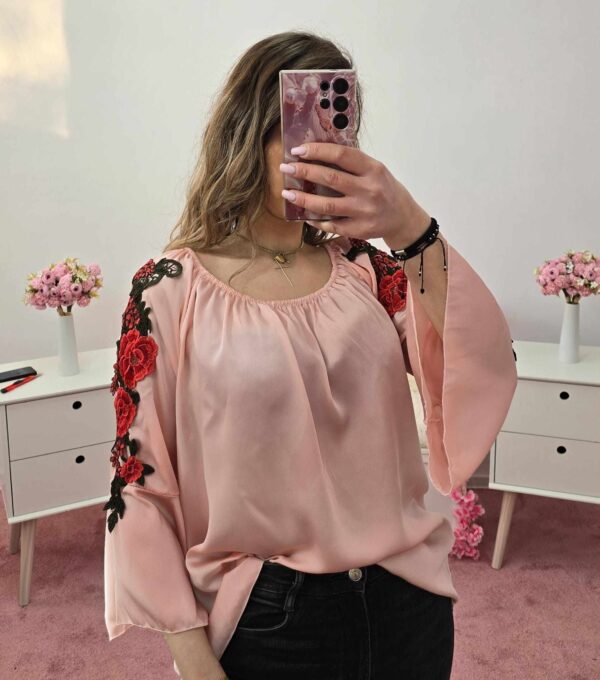 Bluza dama casual cu broderie Anna