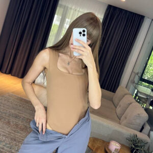 Body dama cu bretele maro