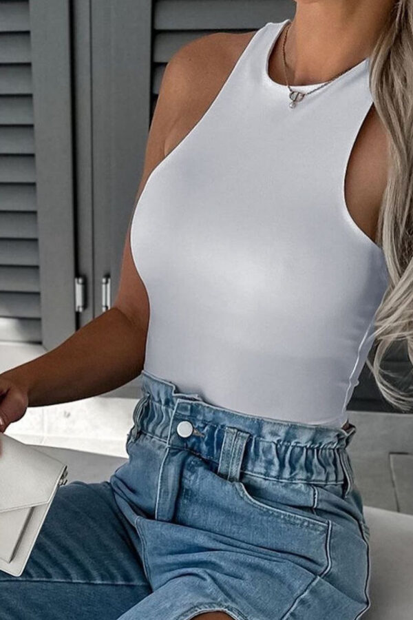 Body dama fara maneci Donna alb