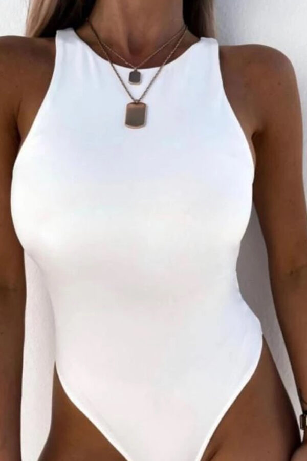 Body dama fara maneci Donna alb