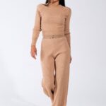 Compleu dama tricot Anisia bej
