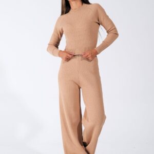Compleu dama tricot Anisia bej