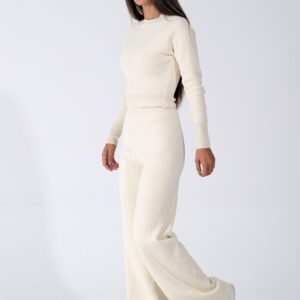 Compleu dama tricot Anisia crem