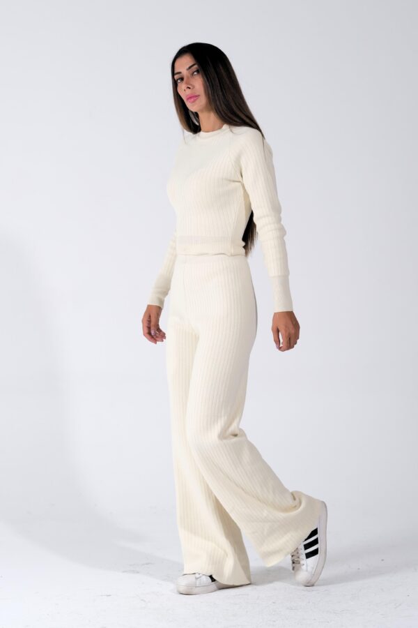 Compleu dama tricot Anisia crem