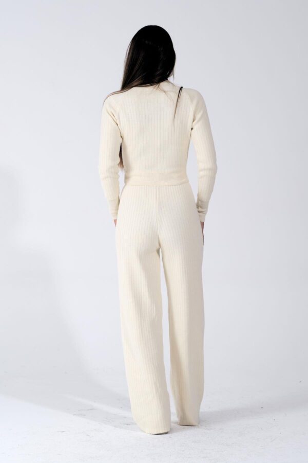 Compleu dama tricot Anisia crem