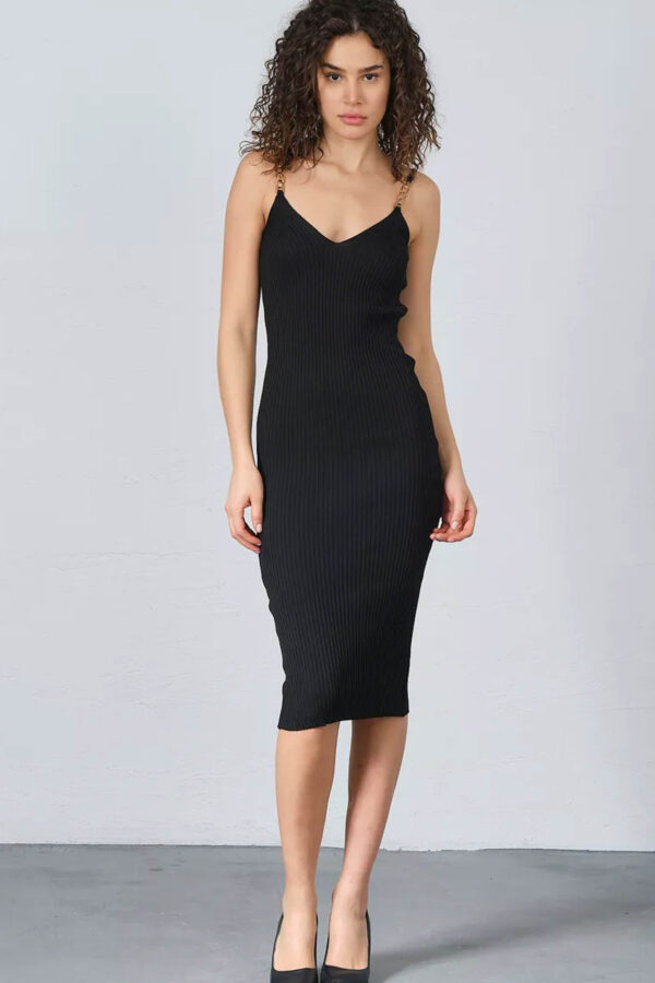 Rochie dama cu bretele metalice Niko