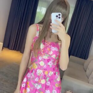 Rochie dama evazata cu flori Demi