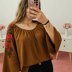 Bluza dama casual cu broderie Anna