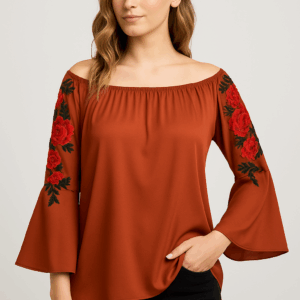 Bluza dama casual cu broderie Anna