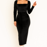 Rochie catifea Lory negru