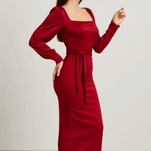 Rochie catifea Lory rosu