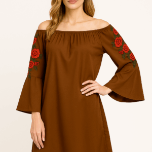 Rochie dama casual cu broderie Anna